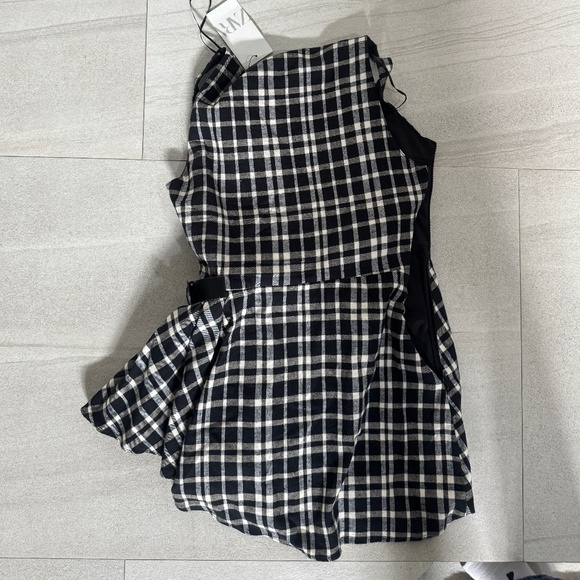 Zara black and white plaid dress - Picture 4 of 4